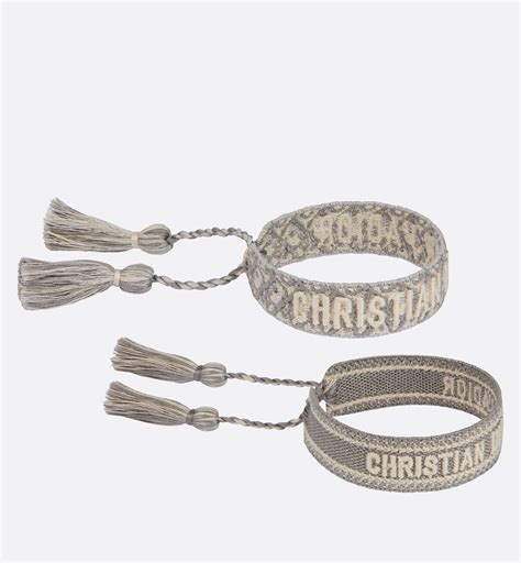 bracelet dior tissu gris|dior bracelets for sale.